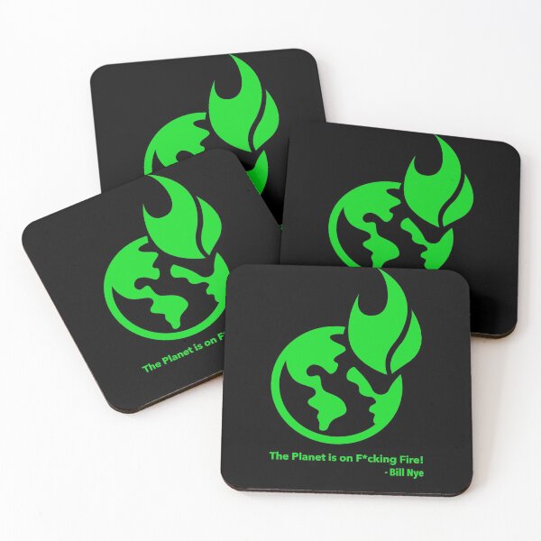Item preview, The Planet is on F*cking Fire! green (censored) designed and sold by Thelittlelord.