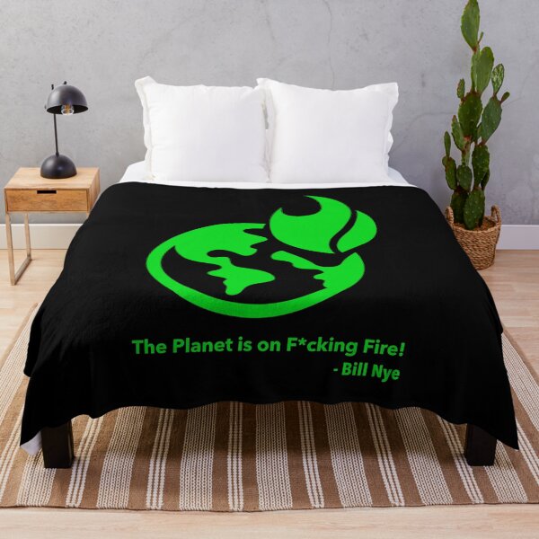 Item preview, The Planet is on F*cking Fire! green (censored) designed and sold by Thelittlelord.