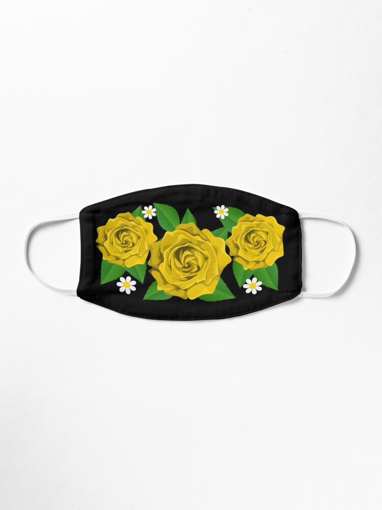 Download Yellow Roses Face Mask Nice Yellow Roses Floral Face Mask Mask By Optimus Designs Redbubble PSD Mockup Templates