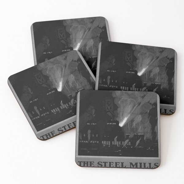 Item preview, The Steel Mills Noire vintage travel poster designed and sold by stickart-marek.