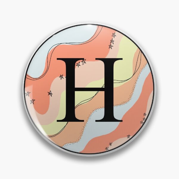 Item preview, H initial circle  designed and sold by createdbyjp.