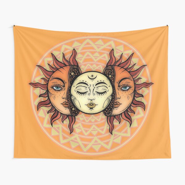 Orange discount sun tapestry