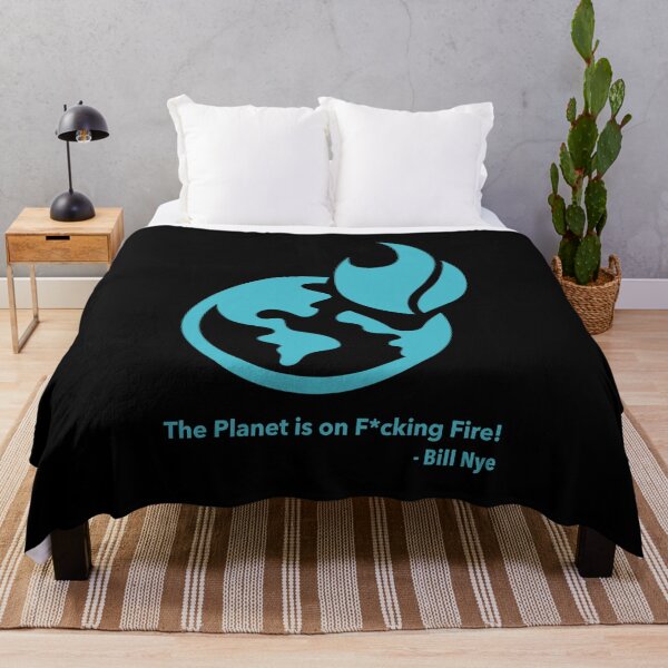 Item preview, The Planet is on F*cking Fire! teal (censored) designed and sold by Thelittlelord.