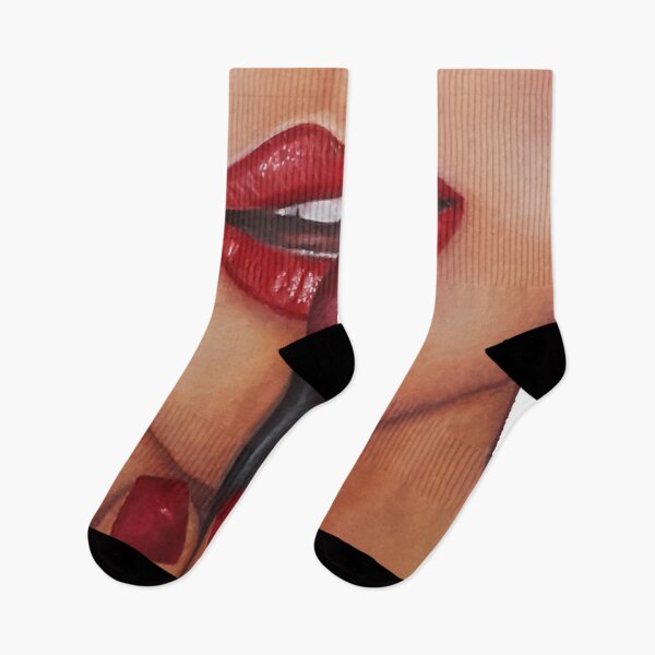 Item preview, Girls rule red lipstick make up illustration designed and sold by Adri Graterol.