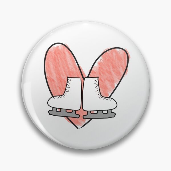 Item preview, Heart and Ice Skates doodle designed and sold by DreamsofTiaras.