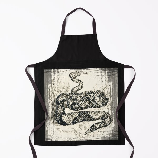 Item preview, Rattlesnake Snake Vintage Black White designed and sold by AZGuzmans.