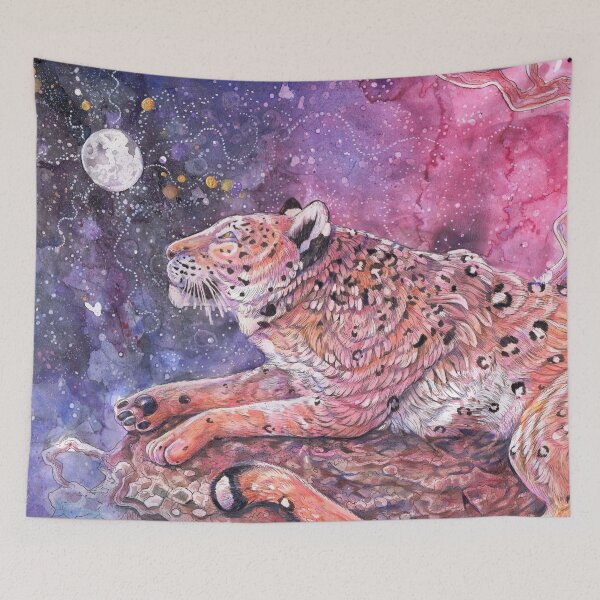 Item preview, Amur Leopard And Moon  designed and sold by Dawn Paws.
