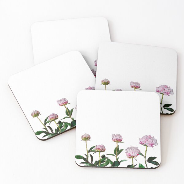 Peonies Coasters (Set of 4)