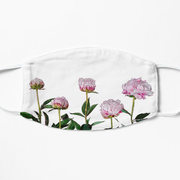 Peonies Flat Mask