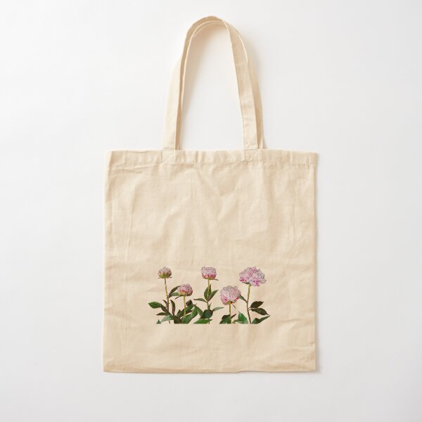 Peonies Cotton Tote Bag