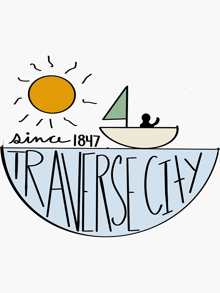 "Traverse City" Sticker by kaitlynbremer Redbubble