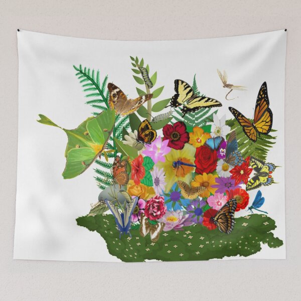 Item preview, butterflies and flowers designed and sold by BellsPainting.