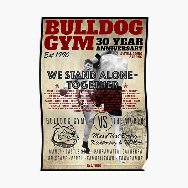 Bulldog Gym 30 years Poster