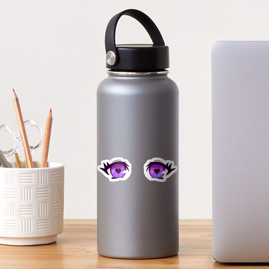 "Purple Sparkle Anime Eyes" Sticker for Sale by satha | Redbubble