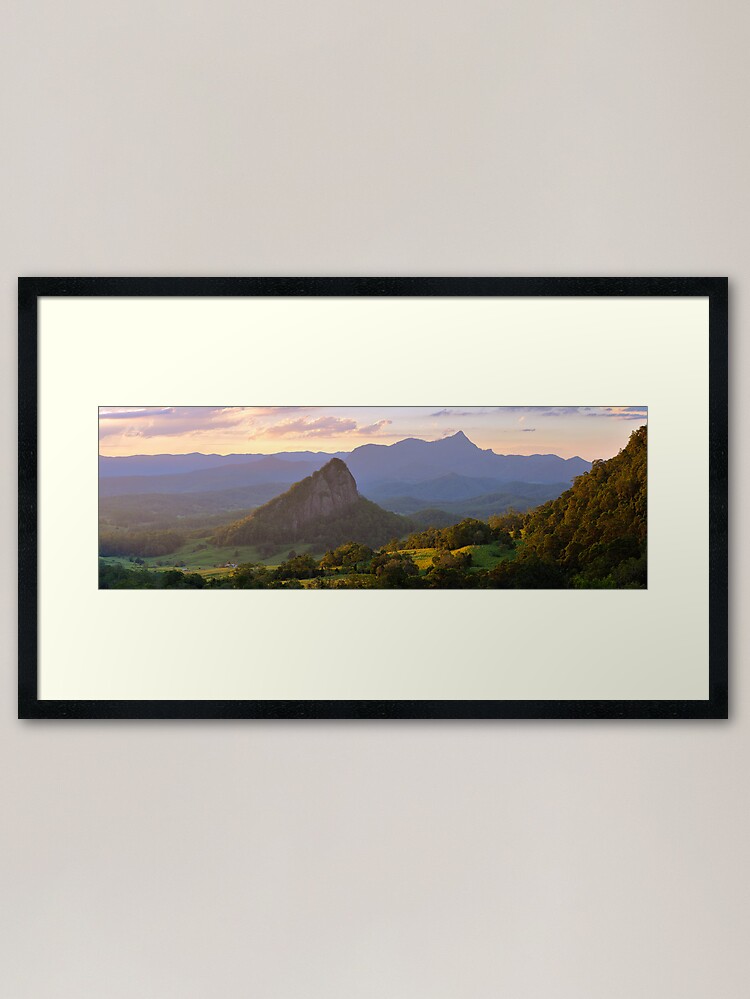 Alternate view of Doughboy Hill & Mt Warning, New South Wales, Australia Framed Art Print