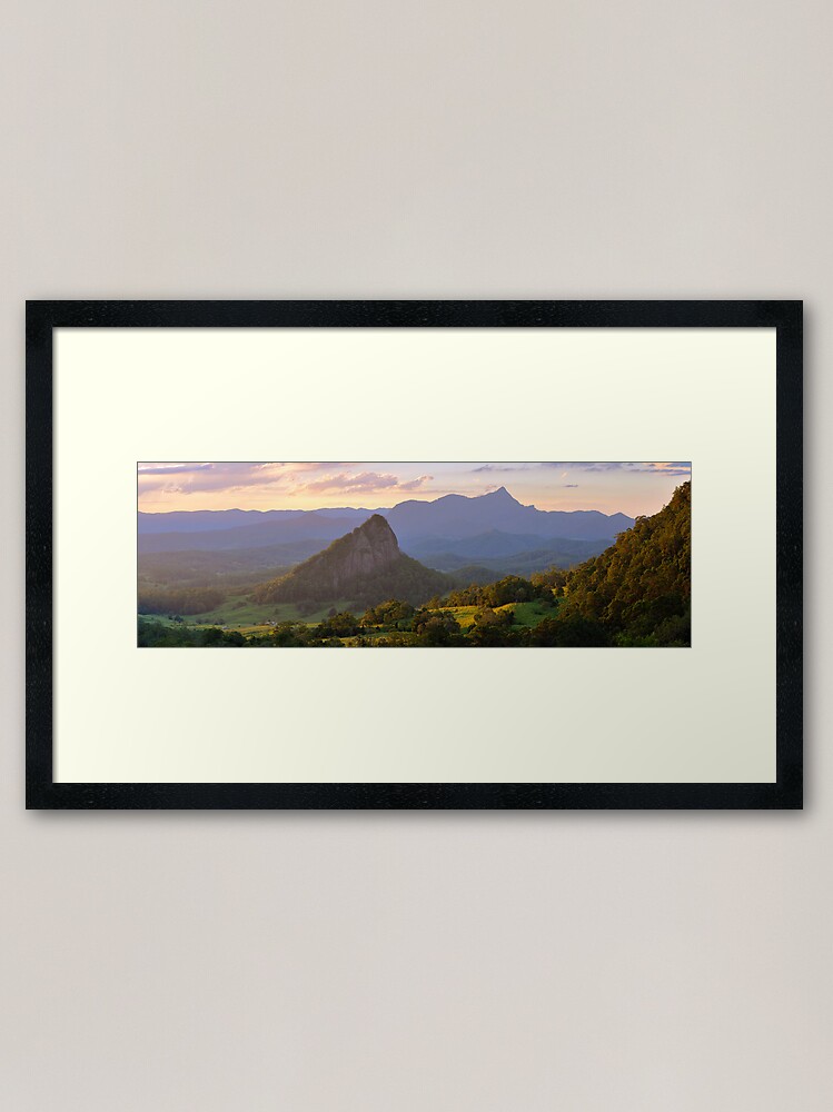 Alternate view of Doughboy Hill & Mt Warning, New South Wales, Australia Framed Art Print