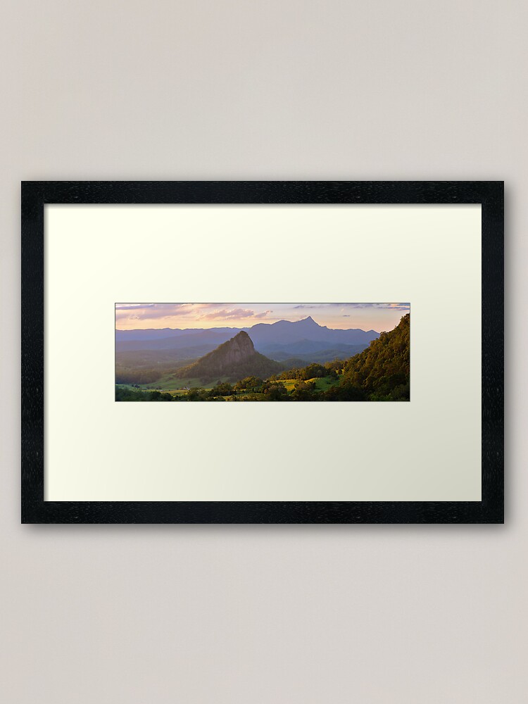 Alternate view of Doughboy Hill & Mt Warning, New South Wales, Australia Framed Art Print