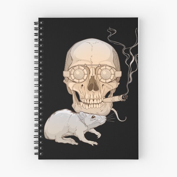 Item preview, a skull with fuming cigar and a rat designed and sold by Nadiiaz.