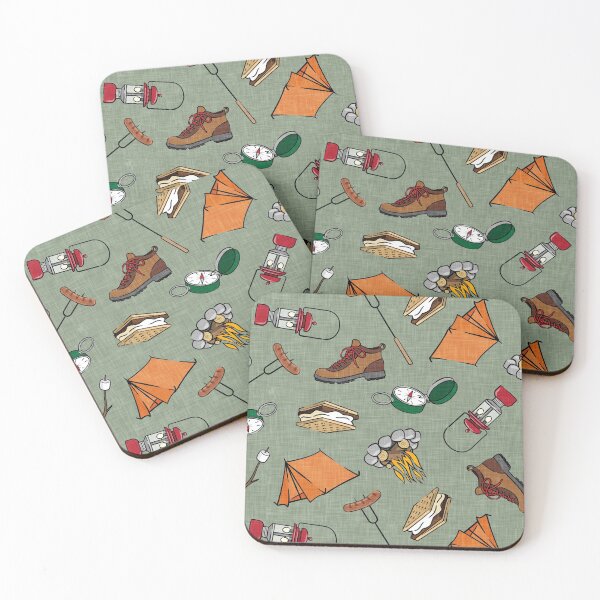 Item preview, Camping Elements - Sage designed and sold by littlearrow.