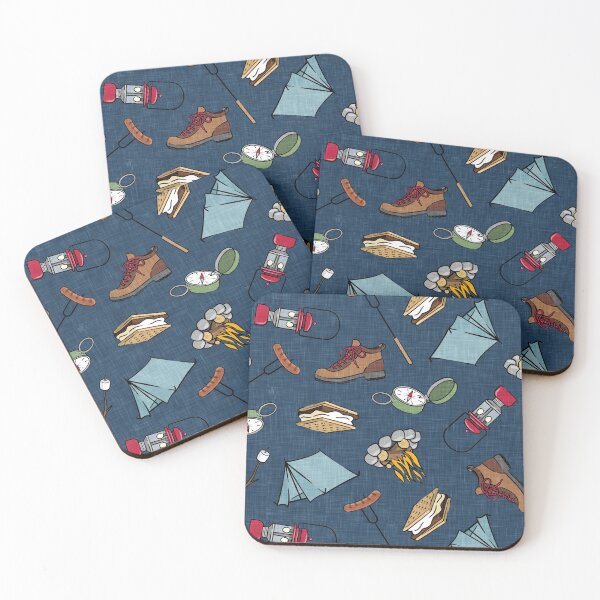 Item preview, Camping Elements - Navy designed and sold by littlearrow.