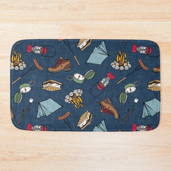 Item preview, Camping Elements - Navy designed and sold by littlearrow.