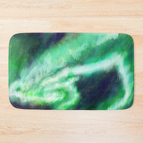 Item preview, Painting Aurora Borealis Night Sky Abstract Brush Strokes designed and sold by perfidoincanto.