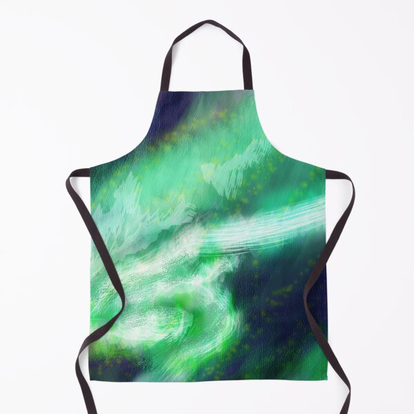 Item preview, Painting Aurora Borealis Night Sky Abstract Brush Strokes designed and sold by perfidoincanto.