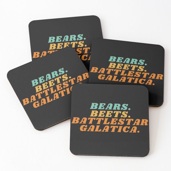 bears. beets. battlestar galactica. Coasters (Set of 4)