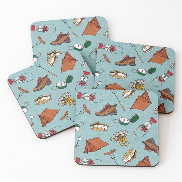 Item preview, Camping Elements - Blue designed and sold by littlearrow.