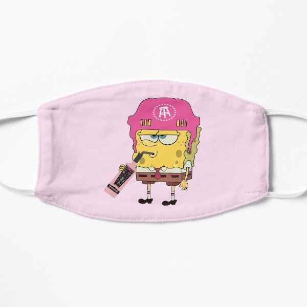 Spongebob Drinking Pink Whitney Flat Mask
