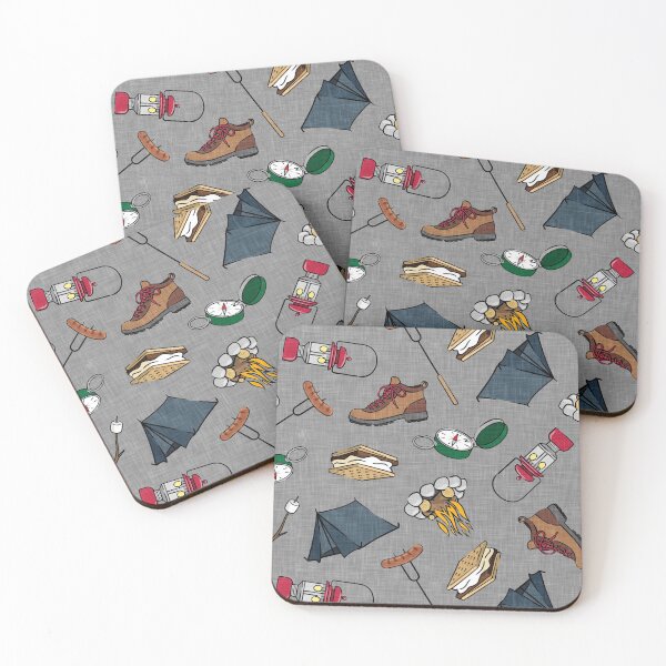 Item preview, Camping Elements - Gray designed and sold by littlearrow.
