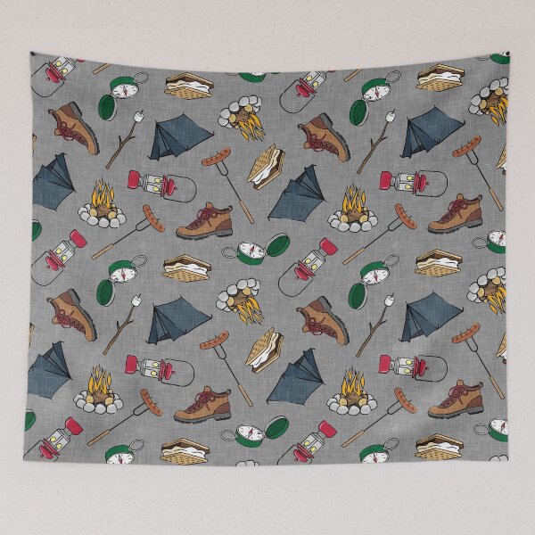 Item preview, Camping Elements - Gray designed and sold by littlearrow.