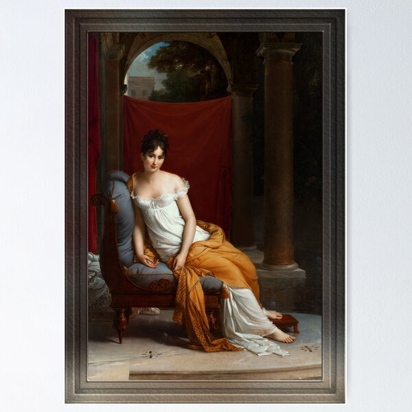 Item preview, Portrait de Juliette Récamier by François Pascal Simon, Baron Gérard Fine Art Old Masters Reproduction designed and sold by Xzendor7 Digital Art Creations.