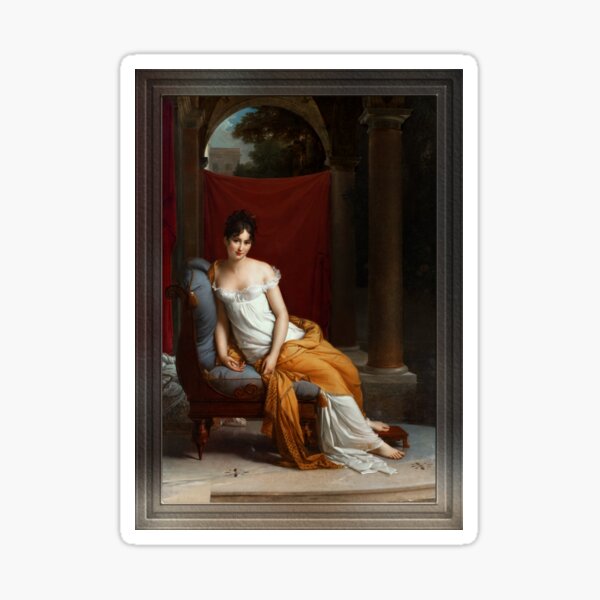 Item preview, Portrait de Juliette Récamier by François Pascal Simon, Baron Gérard Fine Art Old Masters Reproduction designed and sold by Xzendor7 Digital Art Creations.