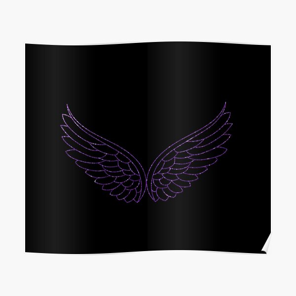 Purple Wings Posters Redbubble - cupid s black wings roblox