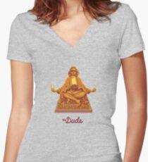 The Dude Tailliertes T-Shirt mit V-Ausschnitt