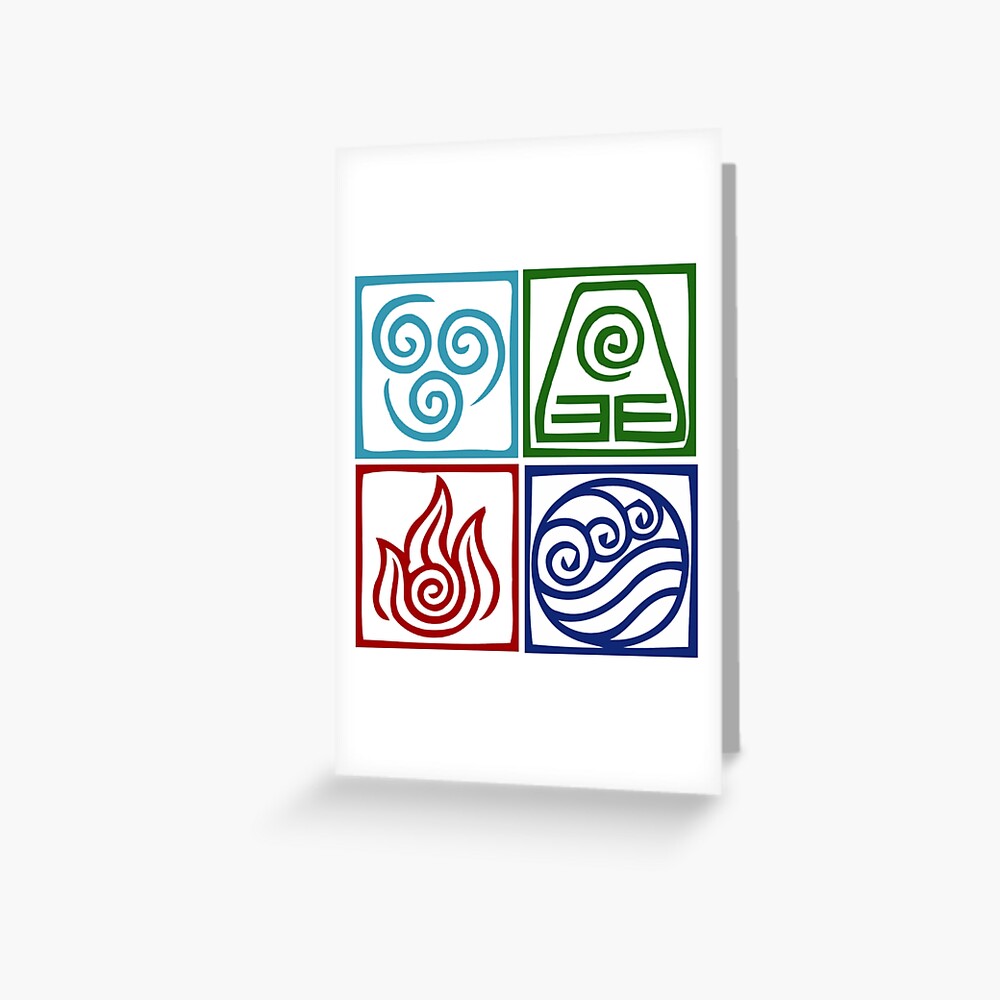 Bending Symbols Avatar The Last Airbender Greeting Card By Isabella015 Redbubble 8281