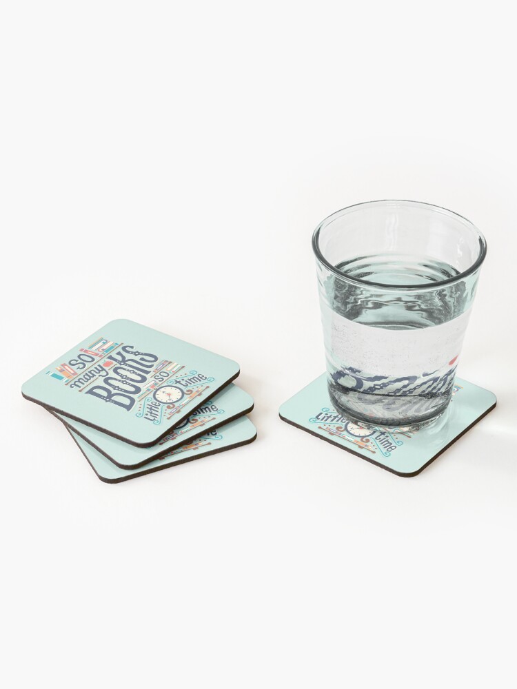 Alternate view of So many books so little time Coasters (Set of 4)