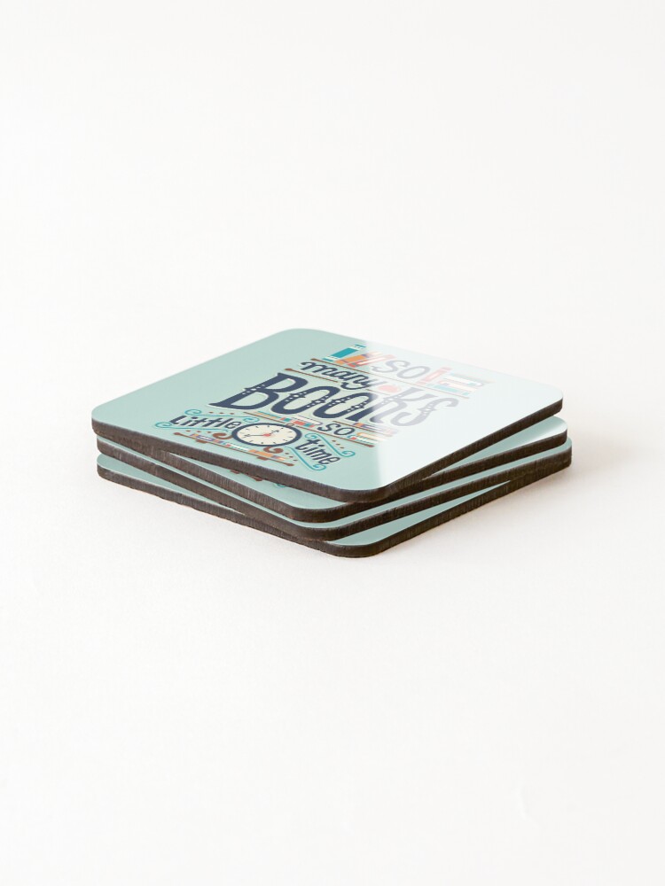 Alternate view of So many books so little time Coasters (Set of 4)