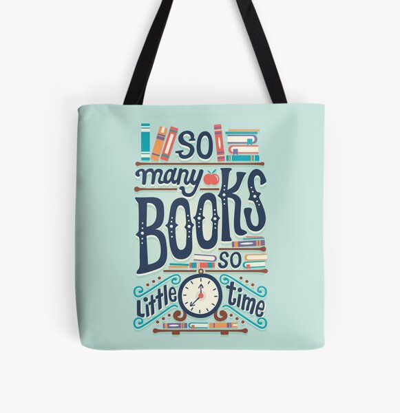 So many books so little time All Over Print Tote Bag