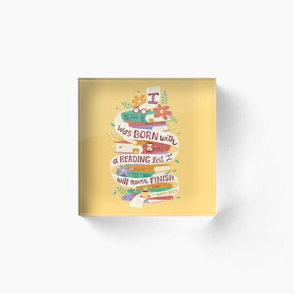 Reading list Acrylic Block