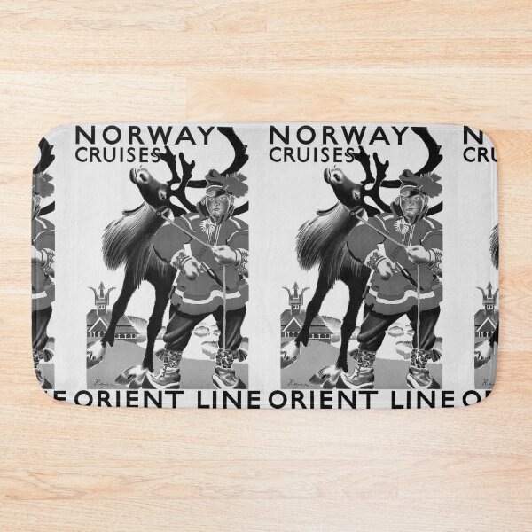 Item preview, Norway Cruises Noire vintage travel poster designed and sold by stickart-marek.