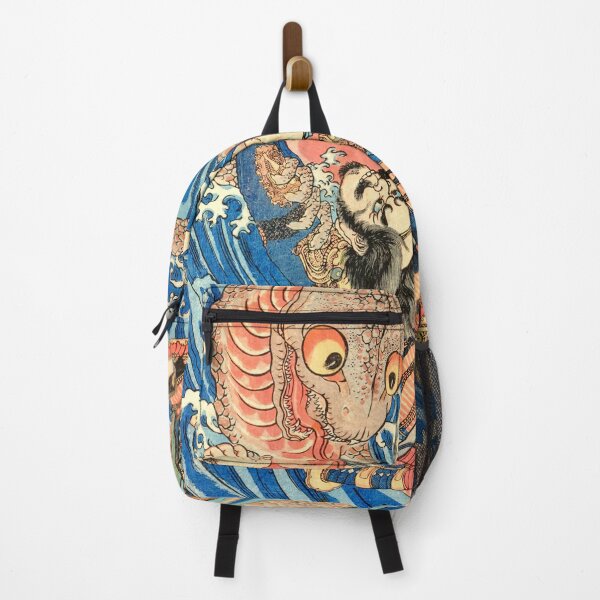Item preview, Utagawa Kuniyoshi: Japanese Samurai fighting salamander designed and sold by Madjack Tees Kiwi SuperStore.