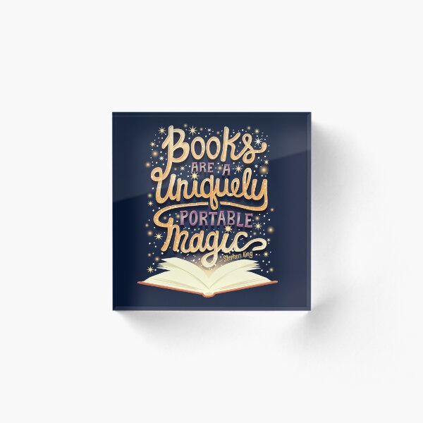 Books are magic Acrylic Block