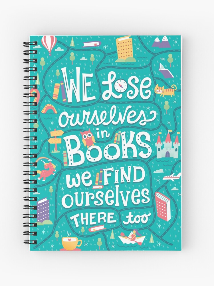 Thumbnail 1 of 3, Spiral Notebook, Lose ourselves in books designed and sold by Risa Rodil.