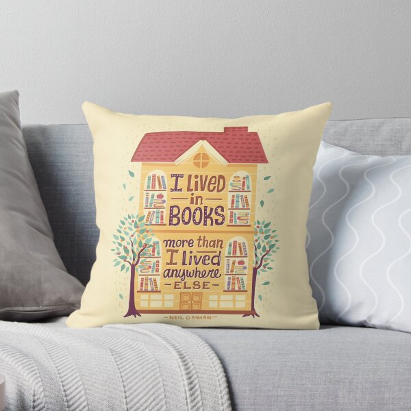 Lived in books Throw Pillow
