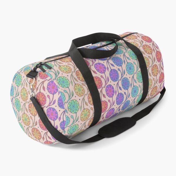 Item preview, Rainbow Floral Pattern - Light Cream designed and sold by JayBirdsBrain.