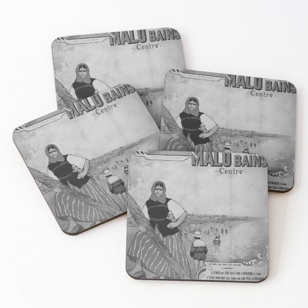 Item preview, Malo les Bains Noire vintage travel poster designed and sold by stickart-marek.