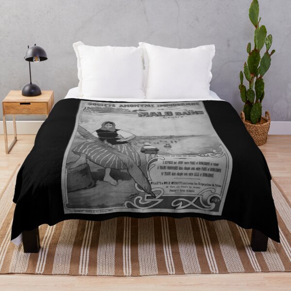 Item preview, Malo les Bains Noire vintage travel poster designed and sold by stickart-marek.