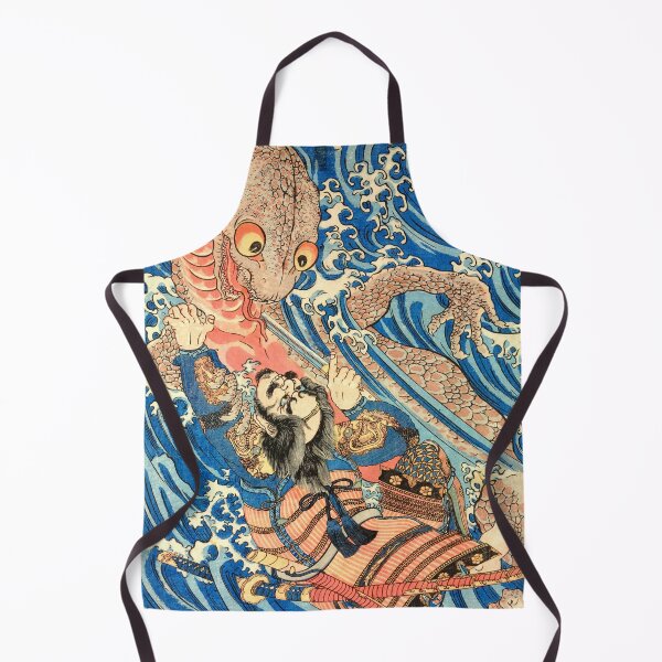 Item preview, Utagawa Kuniyoshi: Japanese Samurai fighting salamander designed and sold by Madjack Tees Kiwi SuperStore.